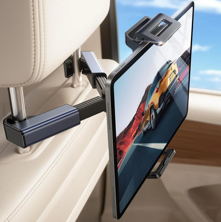 LISEN 3-in-1 tablet headrest car mount for road trips