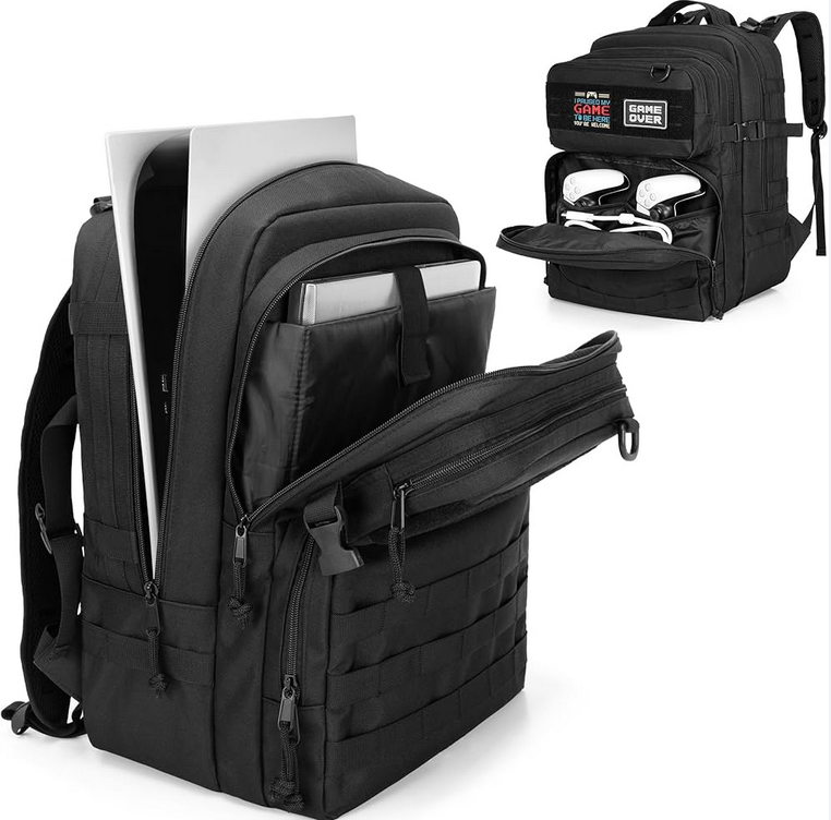 Backpack organizer for road trip gaming gear kids